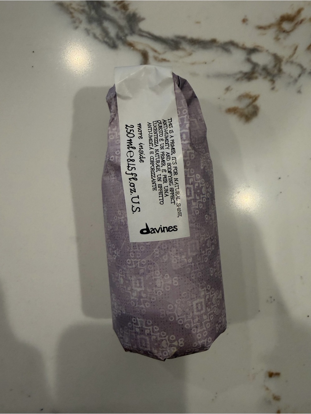 Davines “more inside” this is a primer for natural shine